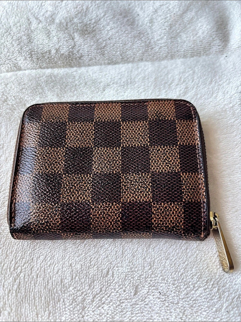 Louis Vuitton Damier Ebene Zippy Coin Purse Wallet
